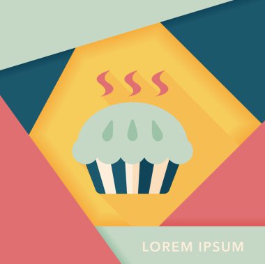 Uzun Gölge, eps10 ile pasta düz simgesi