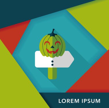 Kabak işareti uzun gölge, eps10 düz simgesi