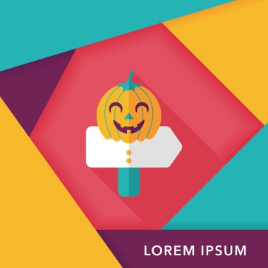 Kabak işareti uzun gölge, eps10 düz simgesi