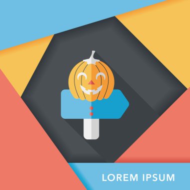 Kabak işareti uzun gölge, eps10 düz simgesi