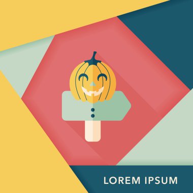 Kabak işareti uzun gölge, eps10 düz simgesi