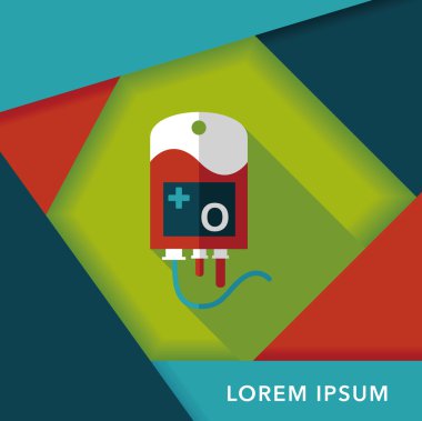 Uzun Gölge, eps10 IV çanta düz simgesiyle