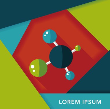 Uzun Gölge, eps10 ile molekül düz simgesi