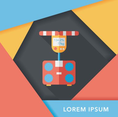 Uzun Gölge, eps10 ile ağırlık ölçek düz simgesi