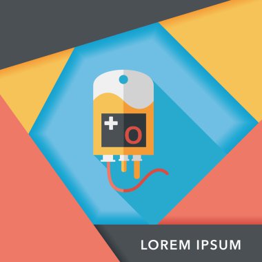 Uzun Gölge, eps10 IV çanta düz simgesiyle