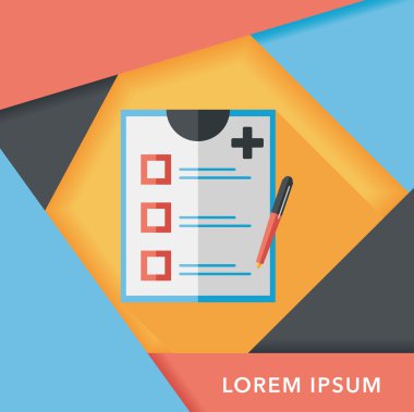 Uzun Gölge, eps10 ile klinik kayıt düz simgesi