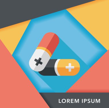 Hapları uzun gölge, eps10 düz simgesiyle