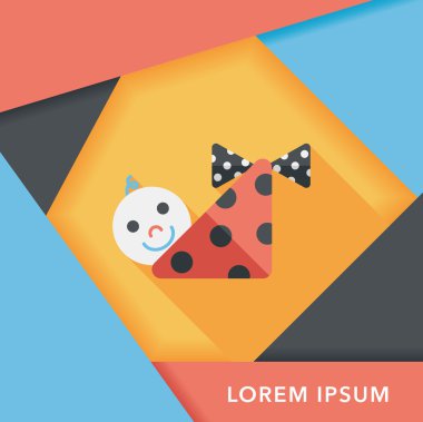 Bebek uzun gölge, eps10 düz simgesiyle