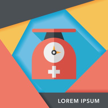 ağırlık ölçekler uzun gölge, eps10 düz simgesiyle