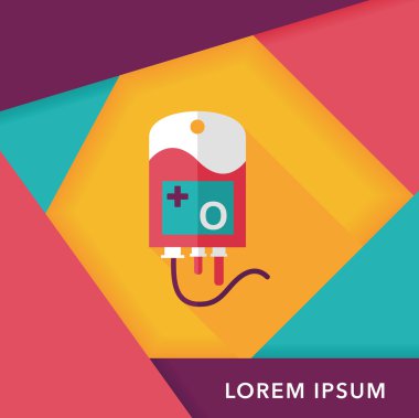 Uzun Gölge, eps10 IV çanta düz simgesiyle