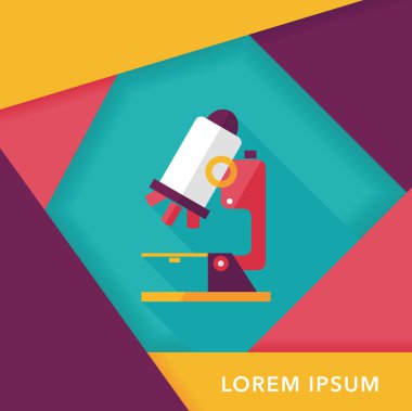 Uzun Gölge, eps10 ile mikroskop düz simgesi