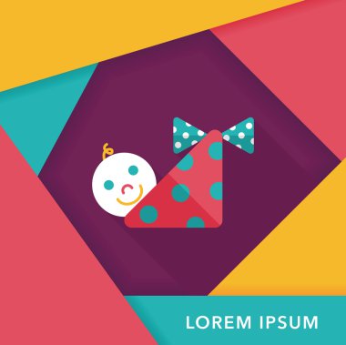 Bebek uzun gölge, eps10 düz simgesiyle