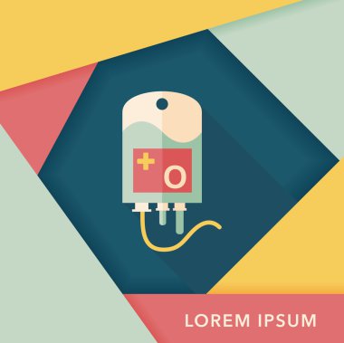 Uzun Gölge, eps10 IV çanta düz simgesiyle