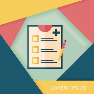 Uzun Gölge, eps10 ile klinik kayıt düz simgesi