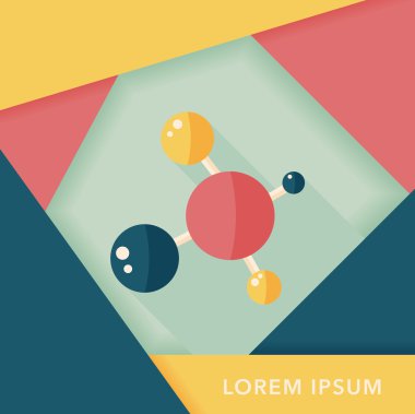 Uzun Gölge, eps10 ile molekül düz simgesi