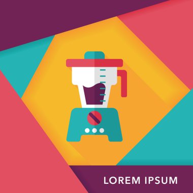 Uzun Gölge, eps10 ile mutfak eşyaları meyve sıkacağı düz simgesi