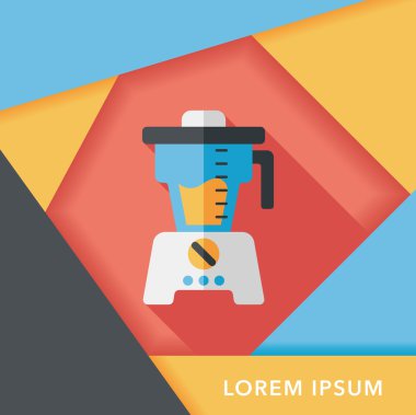 Uzun Gölge, eps10 ile mutfak eşyaları meyve sıkacağı düz simgesi