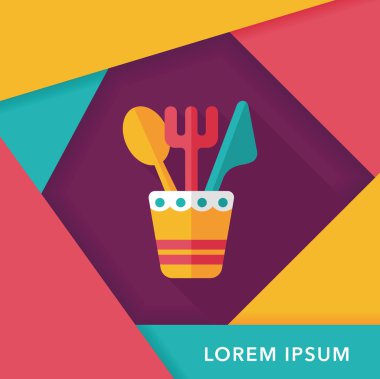 Uzun Gölge, eps10 sofra düz simgesiyle