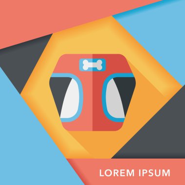 Evde beslenen hayvan giyim uzun gölge, eps10 düz simgesiyle