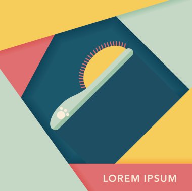 Uzun Gölge, eps10 ile evde beslenen hayvan köpek fırça düz simgesi