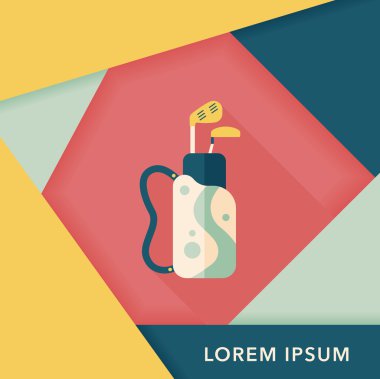 Uzun Gölge, eps10 Golf düz simgesi