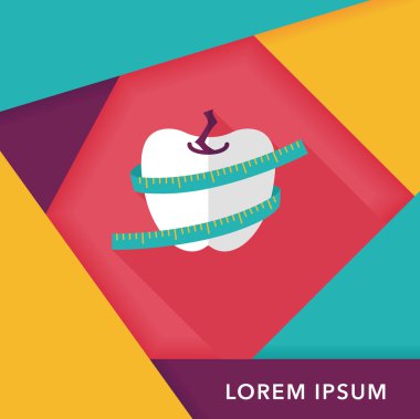 Ölçüm bandı uzun gölge, eps10 düz simgesiyle