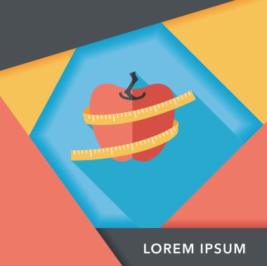 Ölçüm bandı uzun gölge, eps10 düz simgesiyle