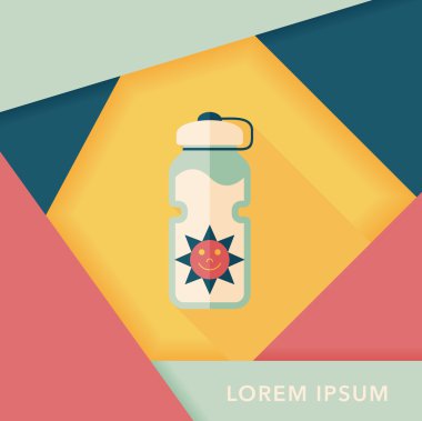 Uzun Gölge, eps10 ile spor su şişesi düz simgesi