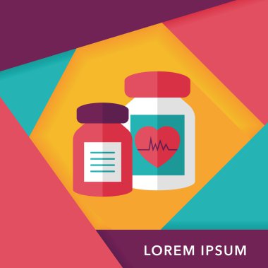 Uzun Gölge, eps10 ile ek ilaç düz simgesi