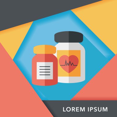 Uzun Gölge, eps10 ile ek ilaç düz simgesi