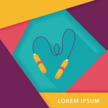 atlama ipi uzun gölge, eps10 düz simgesiyle