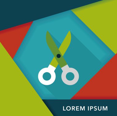 Uzun Gölge, eps10 makas düz simgesi