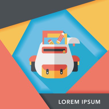 Uzun Gölge, eps10 ile düz kutsal kişilerin resmi sırt çantası