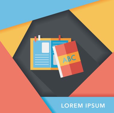 Uzun Gölge, eps10 ile dizüstü düz simgesi