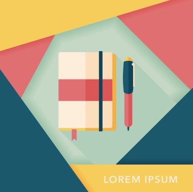 Uzun Gölge, eps10 ile dizüstü düz simgesi