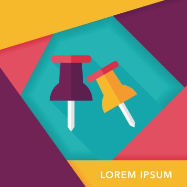 Uzun Gölge, eps10 ile itme PIN düz simgesi