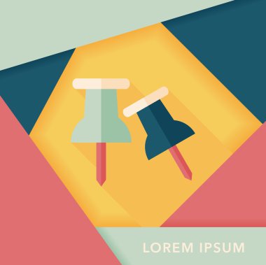 Uzun Gölge, eps10 ile itme PIN düz simgesi