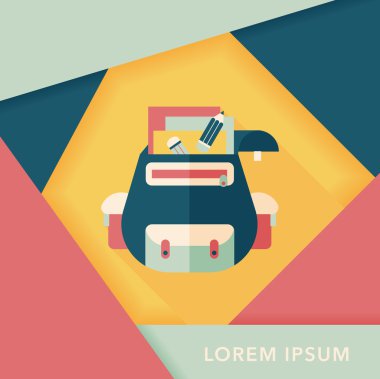 Uzun Gölge, eps10 ile düz kutsal kişilerin resmi sırt çantası