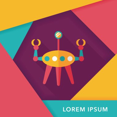 Uzun Gölge, eps10 ile alan robot düz simgesi