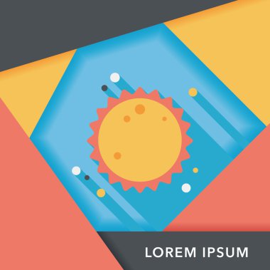 Uzun Gölge, eps10 ile alan güneş düz simgesi