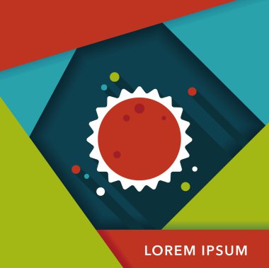 Uzun Gölge, eps10 ile alan güneş düz simgesi