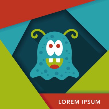 Uzun Gölge, eps10 alanı yabancı düz simgesiyle