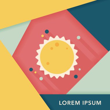 Uzun Gölge, eps10 ile alan güneş düz simgesi