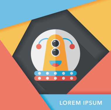 Uzun Gölge, eps10 alanı düz simgesiyle