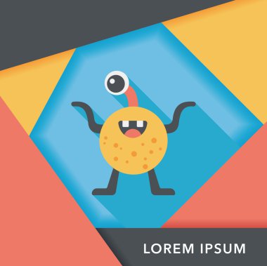 Uzun Gölge, eps10 alanı yabancı düz simgesiyle