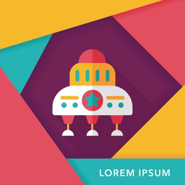 Uzun Gölge, eps10 alanı düz simgesiyle