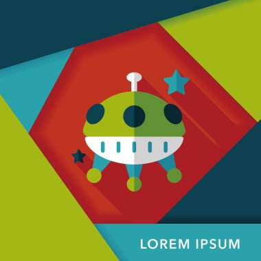 Uzun Gölge, eps10 alanı düz simgesiyle