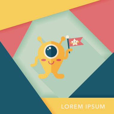 Uzun Gölge, eps10 alanı yabancı düz simgesiyle