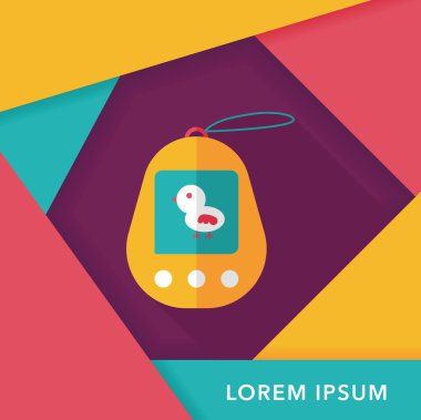 Uzun Gölge, eps 10 cep pet düz simgesiyle