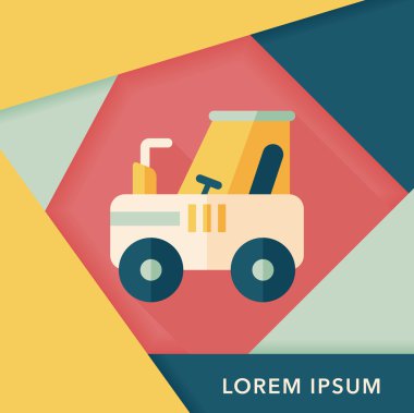 Uzun Gölge, eps10 traktör düz simgesi